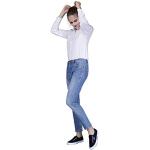 Blaue Blue Fire Nancy Slim Fit Jeans aus Denim für Damen Größe XL 