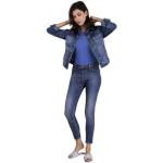 Graue Blue Fire Skinny Jeans aus Denim für Damen Größe XS Weite 29, Länge 32 