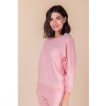Reduzierte Pinke Unifarbene Blue Fire Bio Rundhals-Ausschnitt Damensweatshirts aus Baumwolle Größe L für den für den Herbst 