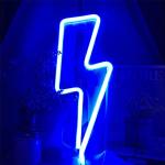 Blaue Neonlicht aus Kunststoff batteriebetrieben 