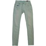 Mintgrüne Blue Monkey 5-Pocket Jeans mit Reißverschluss aus Baumwolle maschinenwaschbar für Damen 