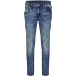 Blaue Blue Monkey Slim Fit Jeans mit Knopf aus Denim für Herren Weite 36 