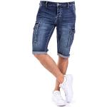 Blaue Blue Monkey Jeans-Shorts aus Denim für Herren für den für den Sommer 