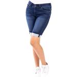Blaue Blue Monkey Jeans-Shorts aus Denim für Damen für den für den Sommer 
