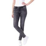 Graue Blue Monkey Skinny Jeans mit Reißverschluss aus Denim für Damen Weite 28 
