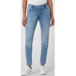 Hellblaue Blue Monkey Skinny Jeans mit Reißverschluss aus Baumwollmischung für Damen Größe XS Weite 28, Länge 34 