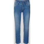 Blue Monkey Slim Fit Jeans mit verkürztem Schnitt Modell 'CHARLOTTE' (28 Blau)