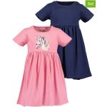 Reduzierte Pinke Blue Seven Rundhals-Ausschnitt Kinderkleider aus Baumwolle für Mädchen Größe 128 