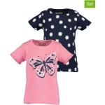 Reduzierte Pinke Blue Seven Rundhals-Ausschnitt Printed Shirts für Kinder & Druck-Shirts für Kinder aus Baumwolle für Mädchen Größe 116 