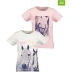 Reduzierte Weiße Blue Seven Rundhals-Ausschnitt Printed Shirts für Kinder & Druck-Shirts für Kinder aus Baumwolle für Mädchen Größe 110 