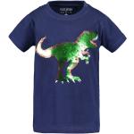 Blaue Motiv Blue Seven Meme / Theme Dinosaurier Pailletten Shirts für Kinder mit Pailletten aus Baumwolle Größe 98 