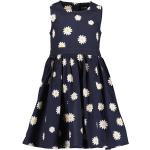 Reduzierte Dunkelblaue Blumenmuster Blue Seven Rundhals-Ausschnitt Kinderkleider mit Reißverschluss aus Baumwolle für Mädchen Größe 122 