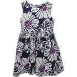 Dunkelblaue Blumenmuster Blumenkleider für Kinder & Blümchenkleider für Kinder mit Insekten-Motiv für Mädchen Größe 92 für den für den Sommer 