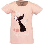 Reduzierte Pinke Blue Seven Rundhals-Ausschnitt Pailletten Shirts für Kinder aus Baumwolle für Mädchen Größe 92 