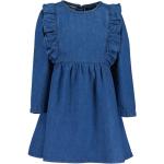 Blaue Blue Seven Kinderjeanskleider mit Rüschen mit Reißverschluss aus Baumwolle Größe 122 für den für den Sommer 