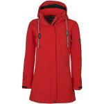 Blue Wave Damen Softshellmantel Birgit - Softshelljacke Outdoor-Jacke mit abnehmbarer Kapuze in Rot Größe 42