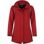 Blue Wave Damen Softshellmantel Birgit - Softshelljacke Outdoor-Jacke mit abnehmbarer Kapuze in Rot Größe 42