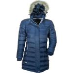 Marineblaue Gesteppte Sportliche Wasserdichte Damensteppmäntel & Damenpuffercoats aus Softshell Größe XXL Große Größen für den für den Herbst 