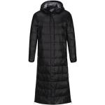 Schwarze Gesteppte Sportliche Wasserdichte Maxi Damensteppmäntel & Damenpuffercoats aus Softshell Größe XL Große Größen für den für den Herbst 