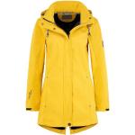 Blue Wave Softshellmantel Damen Softshelljacke Birgit - Outdoor-Jacke mit abnehmbarer Kapuze, gelb
