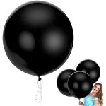 Schwarze Luftballons 6-teilig zum Karneval / Fasching 