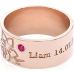 Rosa Vergoldete Ringe aus Silber personalisiert für Damen 