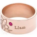 Reduzierte Rosa Vergoldete Ringe aus Silber personalisiert für Damen 