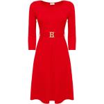 Reduzierte Rote Elegante Blugirl by Blumarine V-Ausschnitt Damenkleider Größe L 