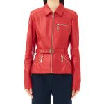 Rote Blugirl by Blumarine Gefütterte Lederjacken aus Leder für Damen Größe XS für den für den Herbst 