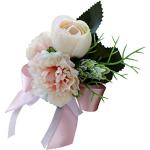 Herrenansteckblumen mit Blumenmotiv aus Seide für die Braut 