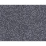 Blumen Vliesvliestapete EDEM 9040-27 heißgeprägte Vliesvliestapete geprägt mit floralem Muster glänzend anthrazit grau 10,65 m2