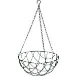 Schwarze 12 cm bellissa Runde Hanging Baskets 12 cm pulverbeschichtet aus Gusseisen 