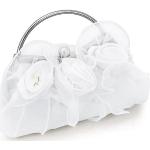 Weiße Elegante Clutches aus Stoff für Damen für die Braut 