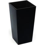 Schwarze Moderne 24 cm Große Pflanzkübel glänzend aus Kunststoff frostfest 