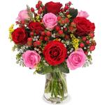 Reduzierte Pinke Rosensträuße zum Valentinstag 