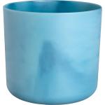Blaue Moderne 22 cm Runde Pflanzkübel & Blumentöpfe 22 cm aus Kunststoff 