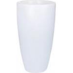 Weiße 35 cm Runde Pflanzkübel & Blumentöpfe 35 cm aus Kunststoff 