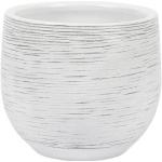 Weiße 16 cm Runde Pflanzkübel & Blumentöpfe 16 cm aus Keramik 