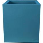 Blaue 40 cm Quadratische Pflanzkübel & Blumentöpfe 40 cm aus Kunststoff 