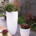 Reduzierte Weiße 100 cm Runde Pflanzkübel & Blumentöpfe aus Kunststoff Indoor 