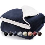Reduzierte Blaue Kuscheldecken & Wohndecken aus Fleece 240x220 für den für den Winter 