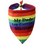 BLUPARK Hundehalstuch, Motiv: Gay Pride, Geschenk für Hochzeiten, mit Aufschrift "My Moms/Dads are Getting Married", Regenbogen-Motiv, Bisexuell, Transgender, Stolz, Geschenk für Väter