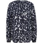 Reduzierte Marineblaue Casual Langärmelige Comma Casual Identity Tunika-Blusen für Damen Größe XS Große Größen 