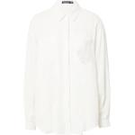 Reduzierte Weiße Unifarbene Oversize Langärmelige Nasty Gal Tunika-Blusen aus Leinen für Damen Größe M Große Größen 