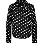 Reduzierte Schwarze Gepunktete Langärmelige Monari Tunika-Blusen für Damen Größe S 