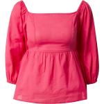 Reduzierte Pinke Unifarbene Dorothy Perkins Tunika-Blusen aus Leinen für Damen Größe 3 XL Große Größen 