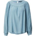 Reduzierte Hellblaue Langärmelige Comma Tunika-Blusen aus Spitze für Damen Größe XS 