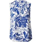 Reduzierte Blaue Blumenmuster Ärmellose s.Oliver Tunika-Blusen für Damen Größe XXS Große Größen 