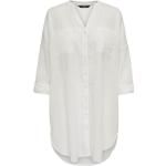 Reduzierte Weiße Langärmelige ONLY Tunika-Blusen für Damen 