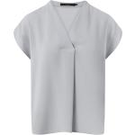Reduzierte Silbergraue Elegante windsor V-Ausschnitt Blusenshirts & Schlusen aus Viskose für Damen Größe XS 